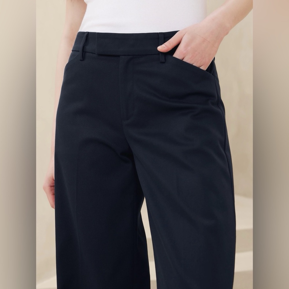 NWT! Banana Republic Black Stretch Cotton Icon Trouser - Multiple Sizes💕 - Picture 3 of 4